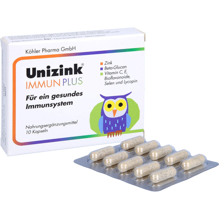 Unizink Immun Plus Kapseln für ein gesundes Immunsystem, 10 pc Capsules