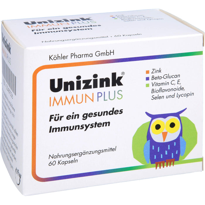 Unizink Immun Plus Kapseln für ein gesundes Immunsystem, 60 pcs. Capsules