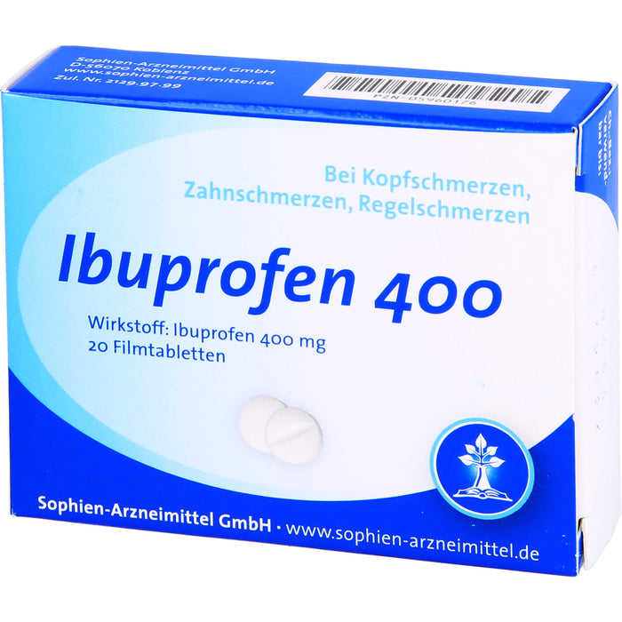 Ibuprofen Sophien 400 mg Filmtabletten, 20 pcs. Tablets
