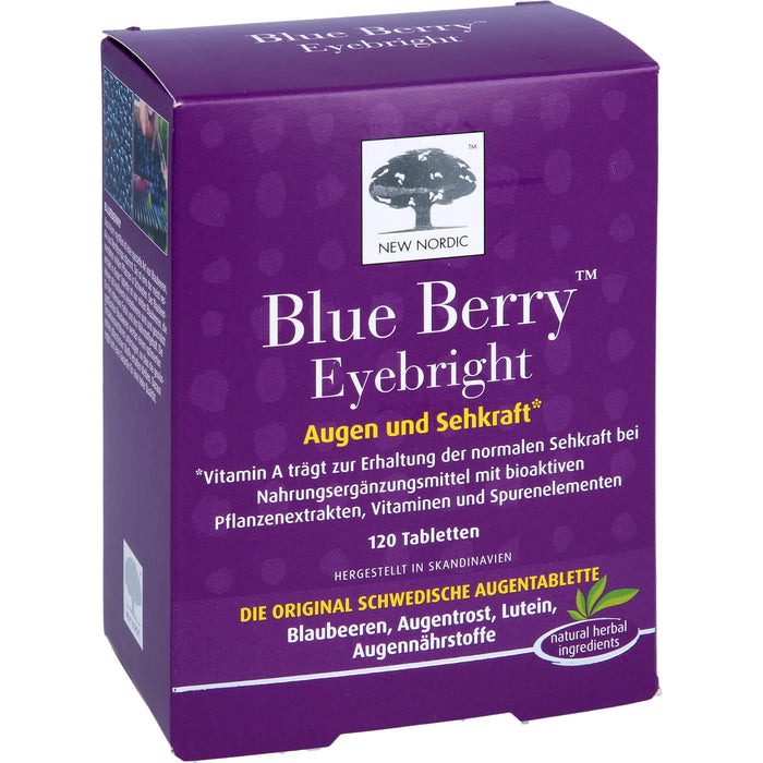 Blue Berry Eyebright Augen und Sehkraft Tabletten, 120 pc Tablettes