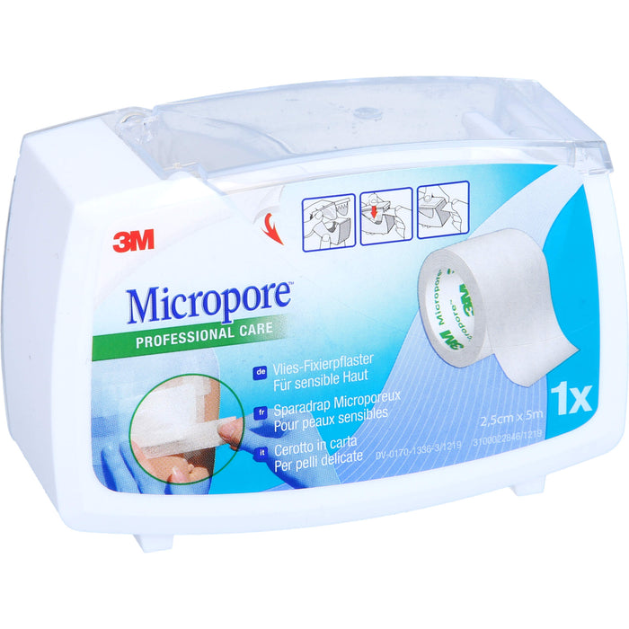 3M Micropore Vlies-Fixierpflaster für sensible Haut 2,5 cm x 5 m, 1 pcs. Patch