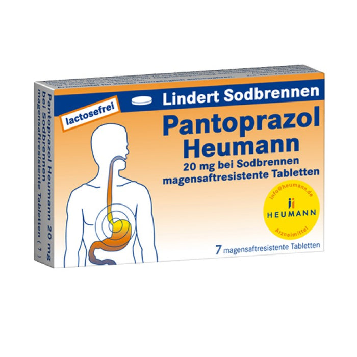 Pantoprazol Heumann 20 mg Tabletten bei Sodbrennen, 7 pc Tablettes