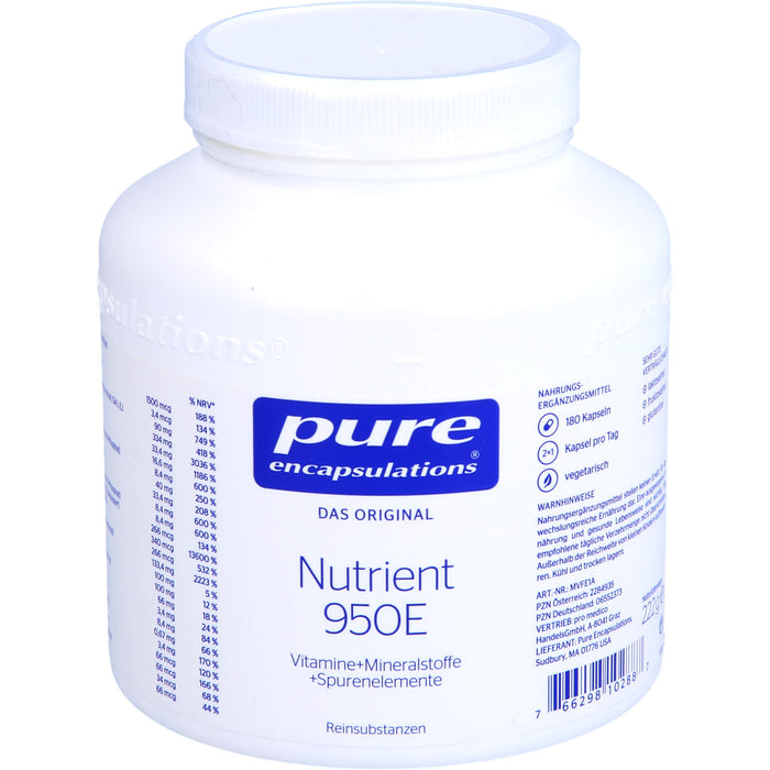 pure encapsulations Nutrient 950E Kapseln, 180 pc Capsules