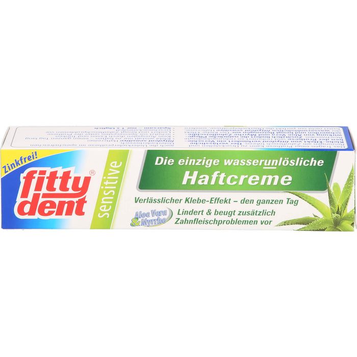 fittydent sensitive wasserunlösliche Haftcreme für Zahnprothesen, 40 g Creme