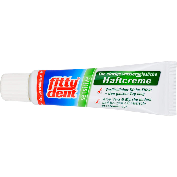 fittydent sensitive wasserunlösliche Haftcreme für Zahnprothesen, 40 g Creme