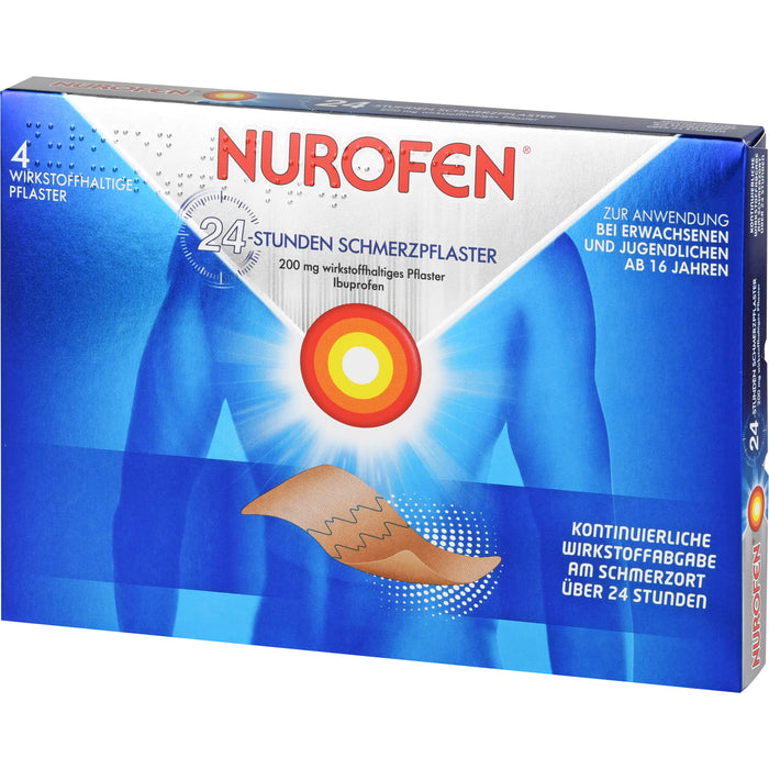 Nurofen Gelenk- und Muskelschmerzlinderung Ibuprofen 200 mg medizinisches Pflaster, 4 pc Pansement