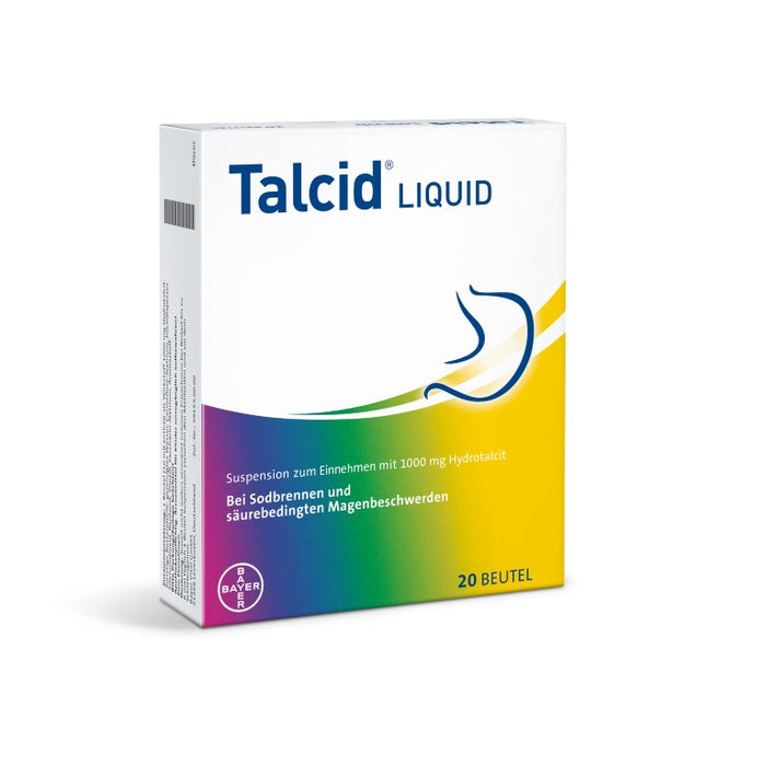 Talcid Liquid Beutel bei Sodbrennen und säurebedingten Magenbeschwerden, 20 pcs. Sachets