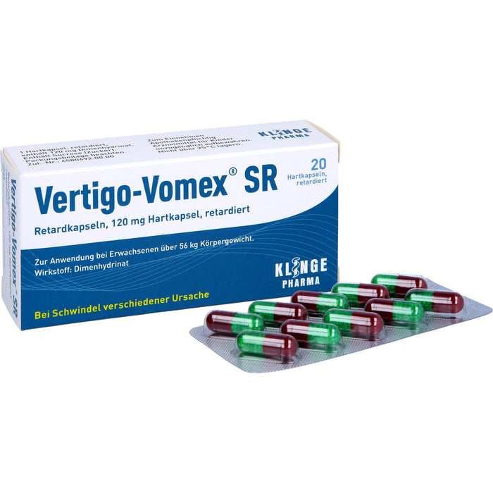 Vertigo-Vomex SR Retardkapseln bei Schwindel, 20 pcs. Capsules