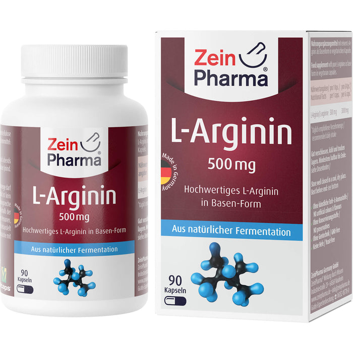 ZeinPharma L-Arginin 500 mg Kapseln, 90 St. Kapseln