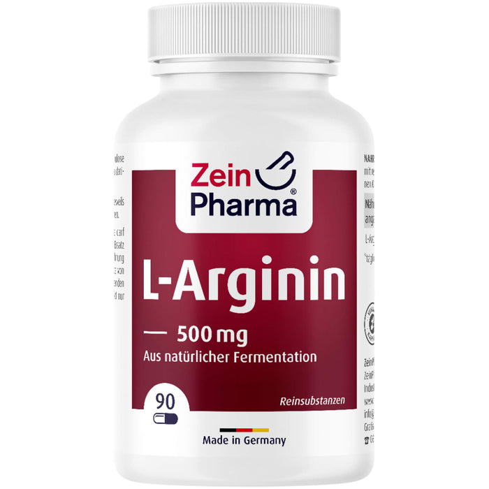 ZeinPharma L-Arginin 500 mg Kapseln, 90 St. Kapseln
