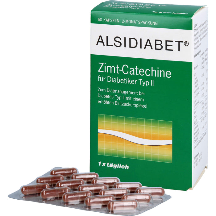 ALSIDIABET Zimt-Catechine für Diabetiker Typ II, 60 pc Capsules
