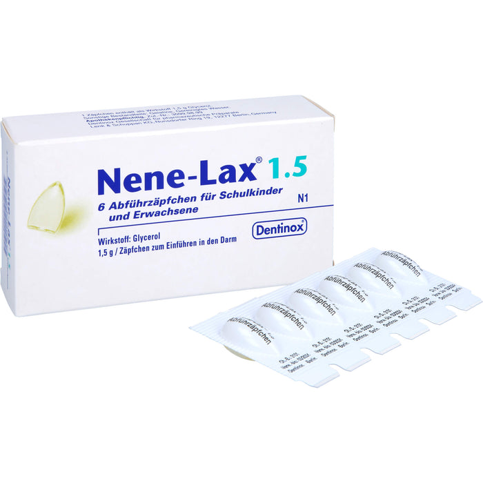 Nene-Lax 1.5 Abführzäpfchen für Schulkinder und Erwachsene, 5 pc Suppositoires