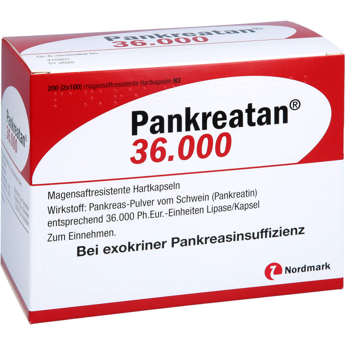 Pankreatan® 36.000, Magensaftresistente Hartkapseln, 200 St HKM