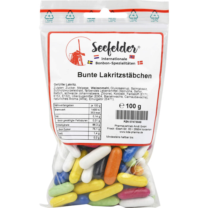 Seefelder Bunte Lakritzstäbchen, 100 g Candies