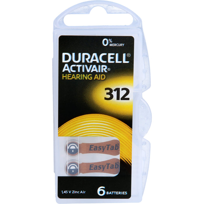 Batterie für Hörgeräte Duracell 312, 6 St