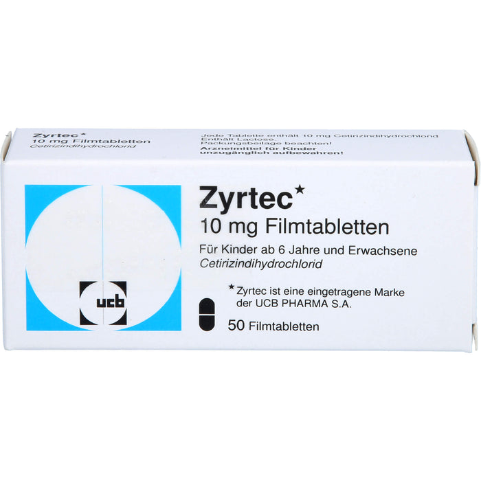 ZYRTEC Filmtabletten Antiallergikum, 50 pcs. Tablets