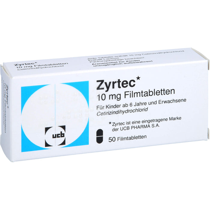 ZYRTEC Filmtabletten Antiallergikum, 50 pcs. Tablets