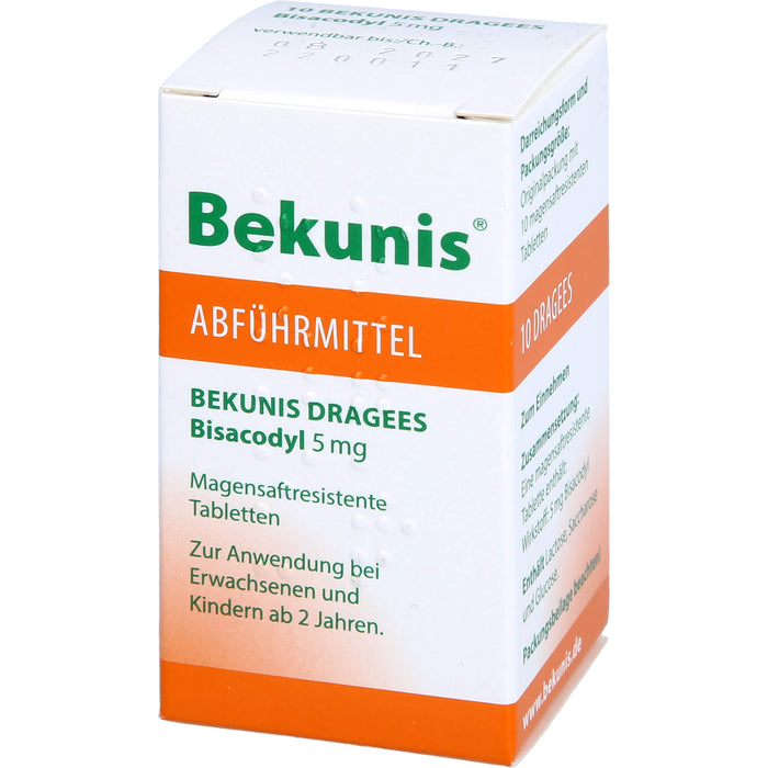 Bekunis Dragees Bisacodyl 5 mg Abführmittel, 10 pcs. Tablets