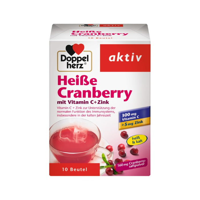 Doppelherz Heiße Cranberry mit Vitamin C + Zink Granulat, 10 pcs. Sachets