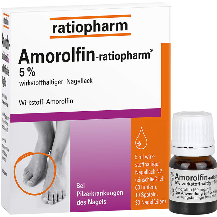 Amorolfin-ratiopharm 5% wirkstoffhaltiger Nagellack, 5 ml Vernis à ongles contenant une substance active