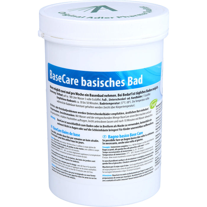 BaseCare basisches Bad Pulver unterstützt den Abbau von Schadstoffen und Säuren über die Haut, 400 g Poudre