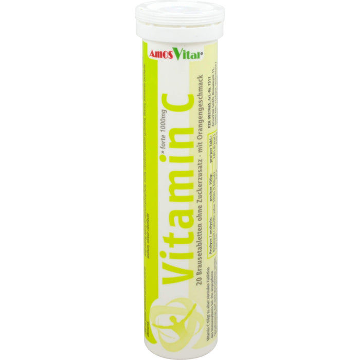 AmosVital Vitamin C forte 1000 mg Brausetabletten, 20 pcs. Tablets