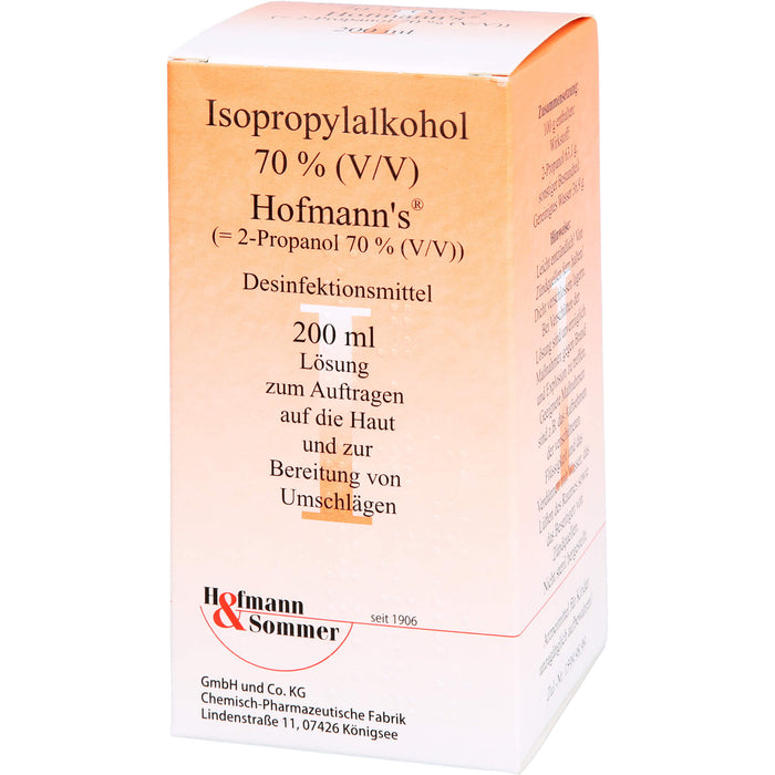 Isopropylalkohol 70% Hofmann's Desinfektionsmittel, 200 ml Solution