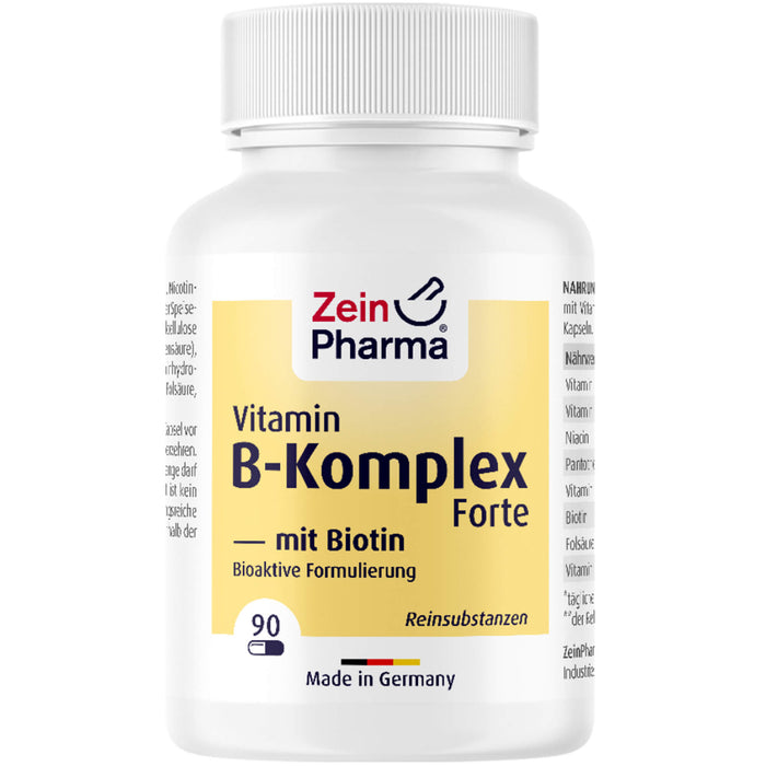 ZeinPharma Vitamin B Komplex + Biotin Forte Kapseln, 90 St. Kapseln