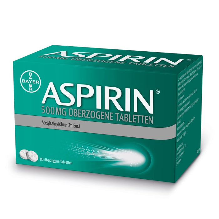 ASPIRIN 500 mg überzogene Tabletten, 80 pc Tablettes