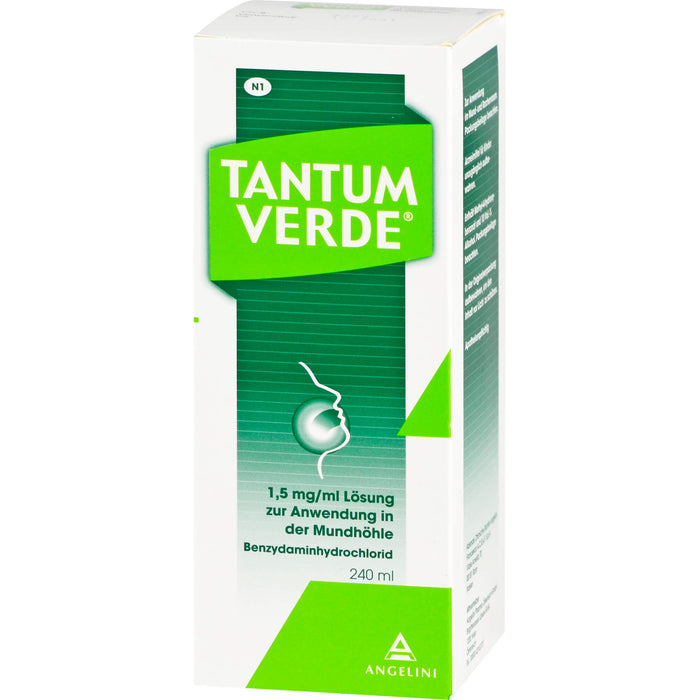 TANTUM VERDE Lösung bei Schmerzen und Reizungen im Mund- und Rachenraum, 240 ml Solution