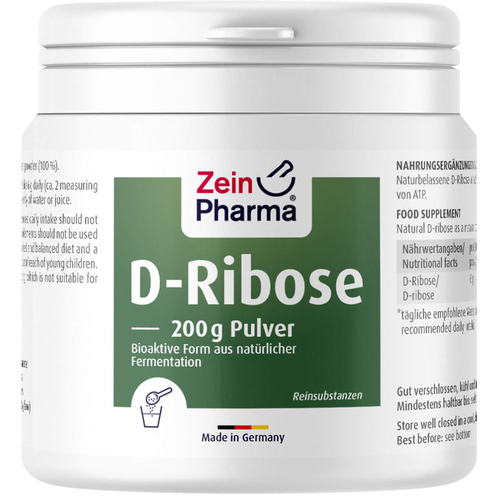 ZeinPharma D-Ribose Pulver, 200 g Powder