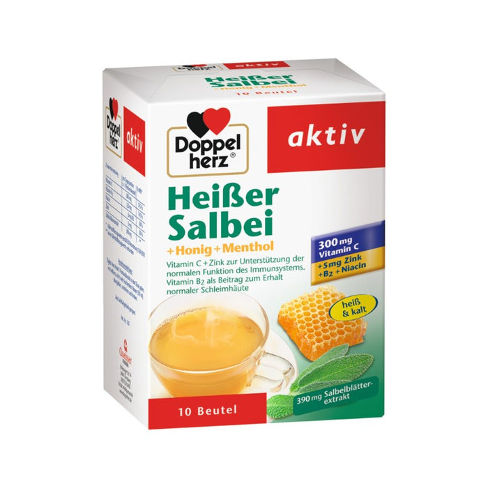 Doppelherz Heißer Salbei + Honig + Menthol Beutel, 10 pcs. Sachets