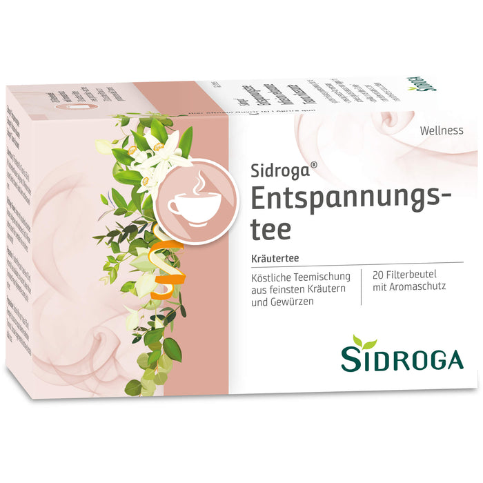 Sidroga Wellness-Tee Entspannungstee, 20 pc Sac filtrant