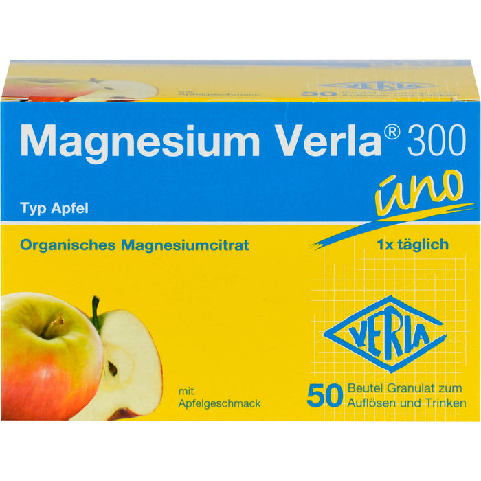 Magnesium Verla 300 uno Typ Apfel Granulat, 50 St. Beutel