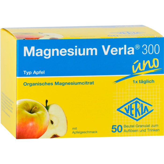 Magnesium Verla 300 uno Typ Apfel Granulat, 50 St. Beutel