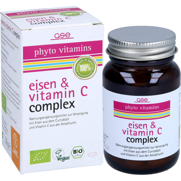 phyto vitamins Eisen und Vitamin C Complex Bio, 60 pc Tablettes