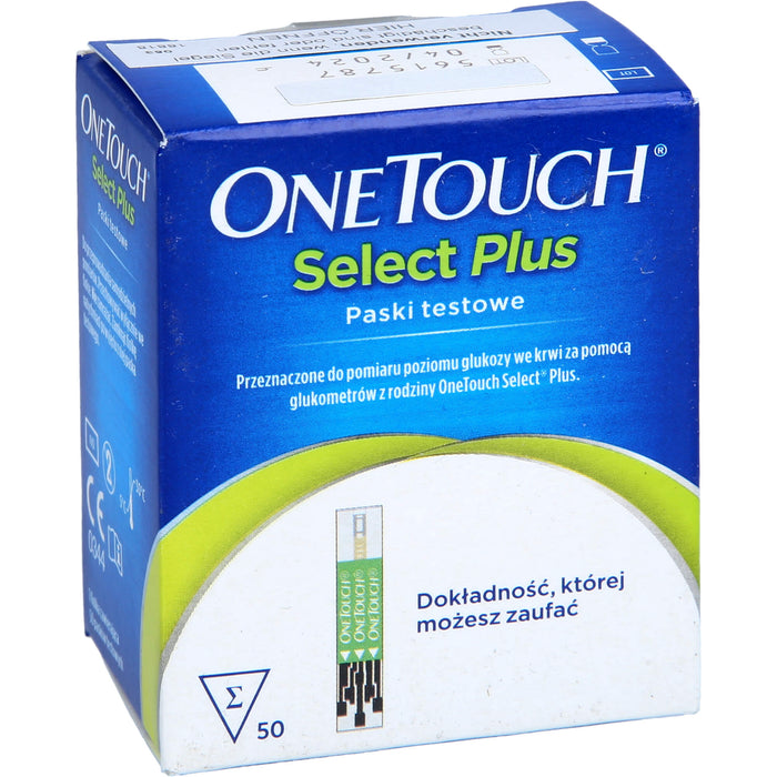 ONE TOUCH Select Plus Blutzucker Teststreifen, 50 pc Bandelettes réactives