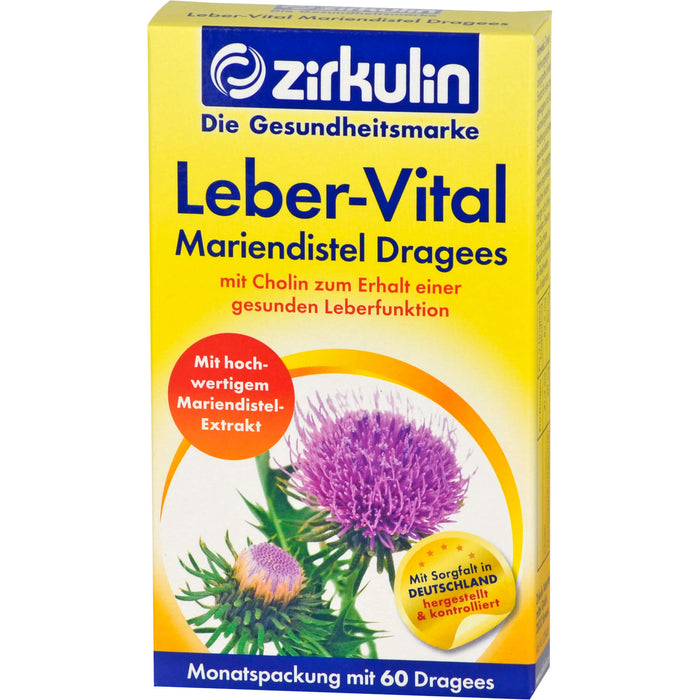 zirkulin Leber-Vital Mariendistel Dragees, 60 pc Tablettes