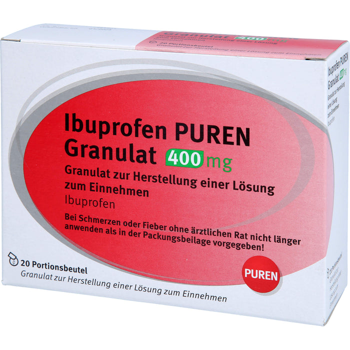Ibuprofen PUREN Granulat 400 mg, 20 pcs. Sachets