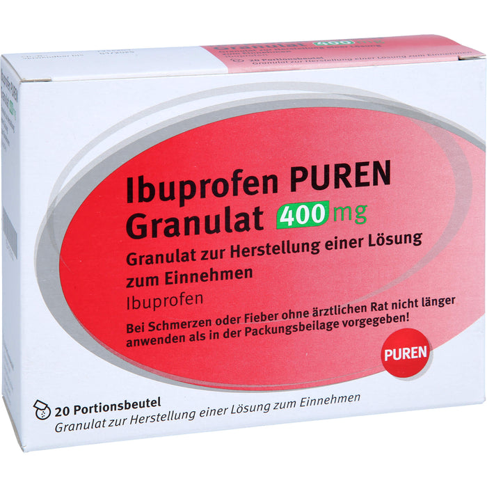Ibuprofen PUREN Granulat 400 mg, 20 pcs. Sachets