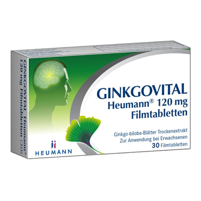 GINKGOVITAL Heumann 120 mg Filmtabletten, 30 pc Tablettes
