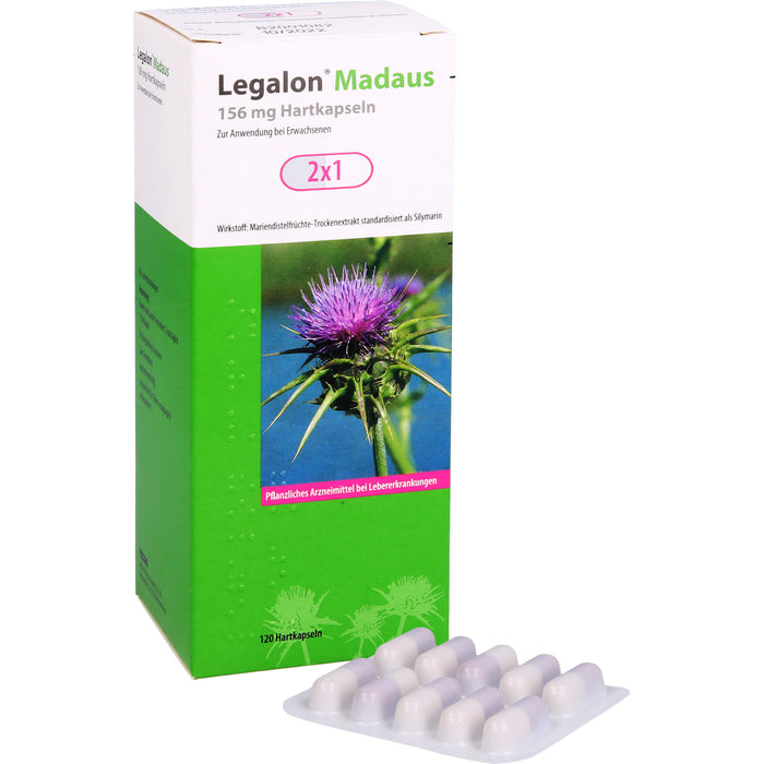 Legalon Madaus 156 mg Hartkapseln bei chronisch-entzündlichen Lebererkrankungen, 120 pc Capsules