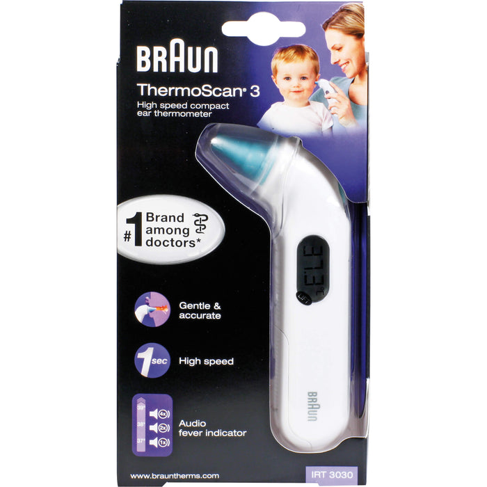 BRAUN ThermoScan 3 Ohr-Kompaktthermometer, 1 pcs. clinical thermometer