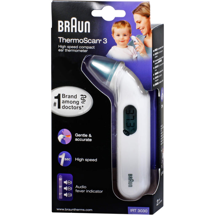 BRAUN ThermoScan 3 Ohr-Kompaktthermometer, 1 pc thermomètre clinique