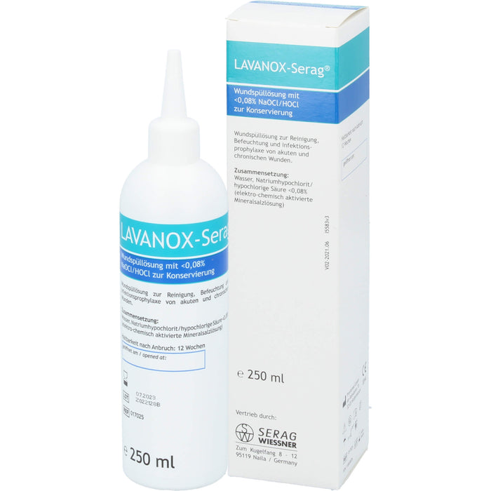 LAVANOX Wundspüllösung zur Reinigung und Infektionsprophylaxe bei Wunden, 250 ml Lösung