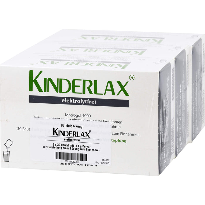 KINDERLAX elektrolytfrei zur symptomatischen Behandlung von Verstopfung, 90 pcs. Sachets