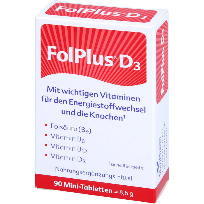 FolPlus + Vitamin D3 Mini-Tabletten, 90 pcs. Tablets