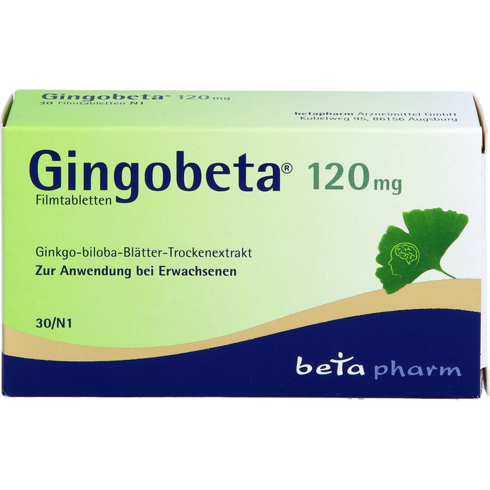 Gingobeta 120 mg Filmtabletten, 30 pc Tablettes