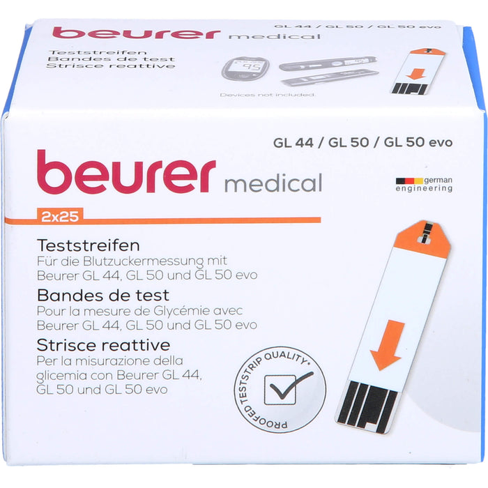 beurer medical Teststreifen für die Blutzuckermessung, 50 pcs. Test strips