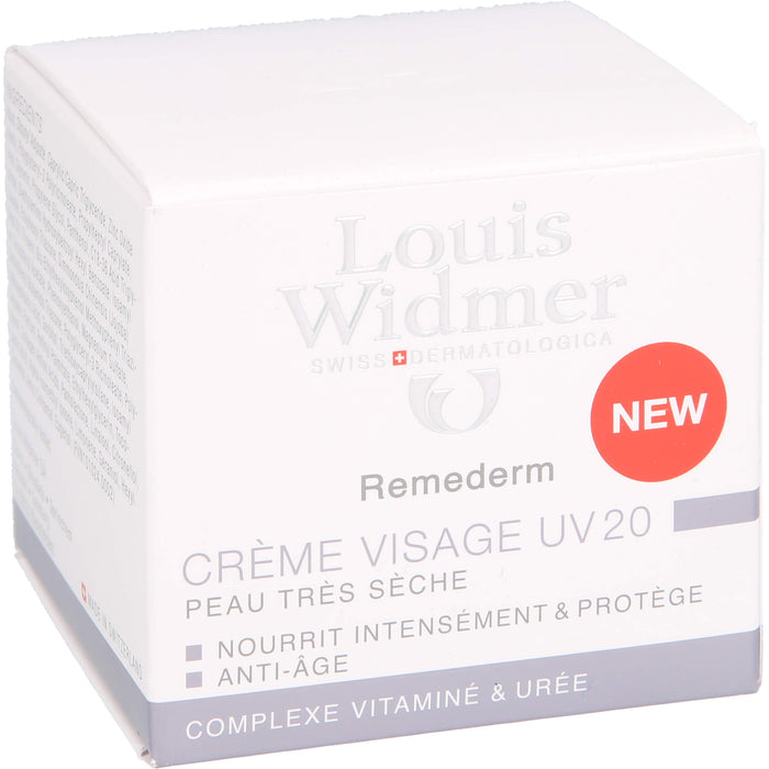 Louis Widmer Remederm Gesichtscreme UV 20, 50 ml Cream